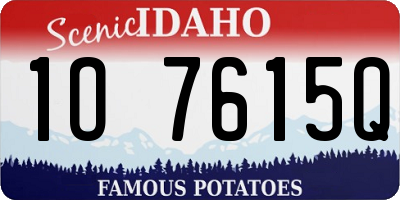 ID license plate 1O7615Q