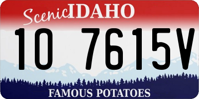ID license plate 1O7615V