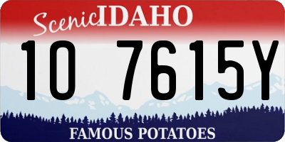ID license plate 1O7615Y