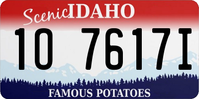 ID license plate 1O7617I