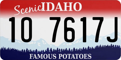 ID license plate 1O7617J