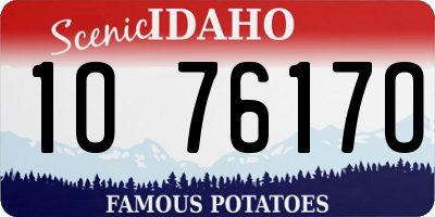 ID license plate 1O7617O