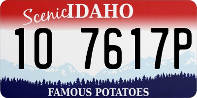 ID license plate 1O7617P