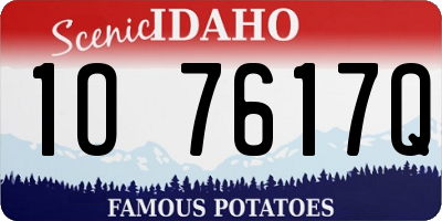 ID license plate 1O7617Q