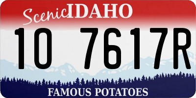 ID license plate 1O7617R