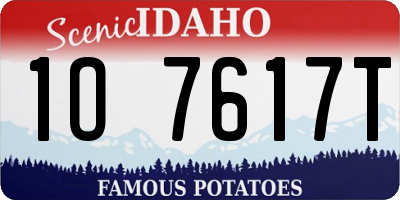 ID license plate 1O7617T