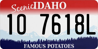 ID license plate 1O7618L