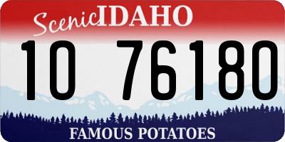 ID license plate 1O7618O