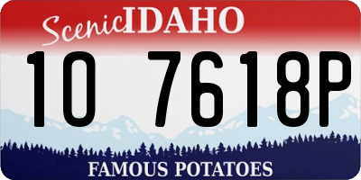 ID license plate 1O7618P