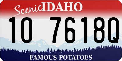 ID license plate 1O7618Q
