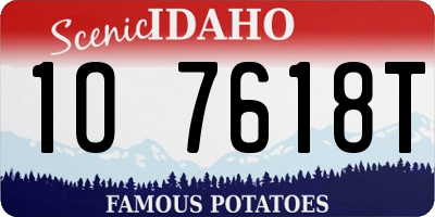 ID license plate 1O7618T