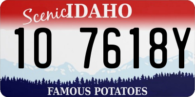 ID license plate 1O7618Y