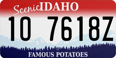 ID license plate 1O7618Z