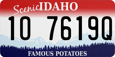 ID license plate 1O7619Q
