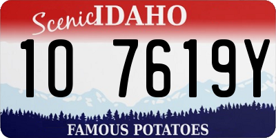ID license plate 1O7619Y