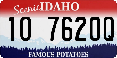 ID license plate 1O7620Q