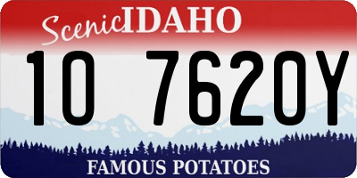 ID license plate 1O7620Y