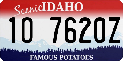 ID license plate 1O7620Z