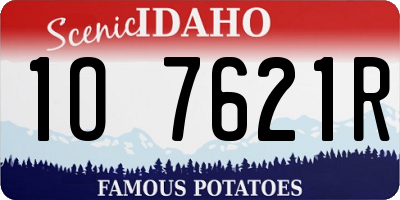 ID license plate 1O7621R