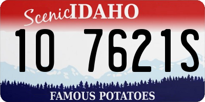 ID license plate 1O7621S
