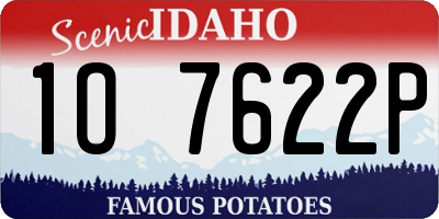 ID license plate 1O7622P