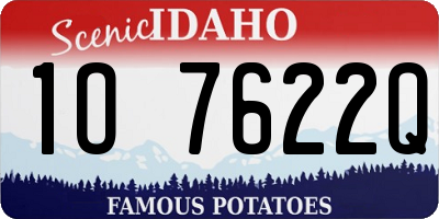 ID license plate 1O7622Q
