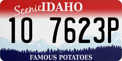 ID license plate 1O7623P
