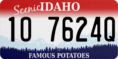 ID license plate 1O7624Q