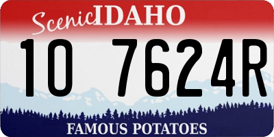 ID license plate 1O7624R