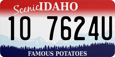 ID license plate 1O7624U