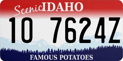 ID license plate 1O7624Z