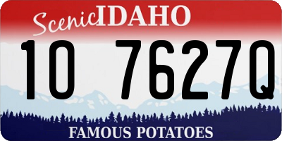 ID license plate 1O7627Q