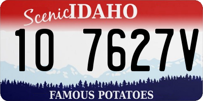 ID license plate 1O7627V