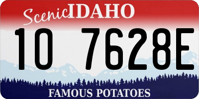 ID license plate 1O7628E