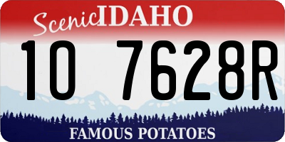 ID license plate 1O7628R