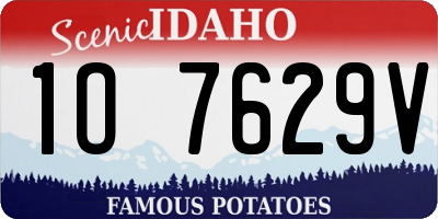 ID license plate 1O7629V