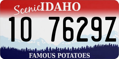 ID license plate 1O7629Z