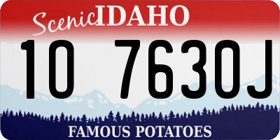 ID license plate 1O7630J