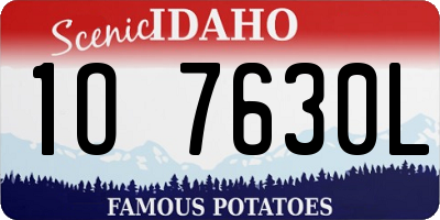 ID license plate 1O7630L