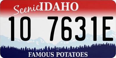 ID license plate 1O7631E