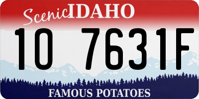 ID license plate 1O7631F