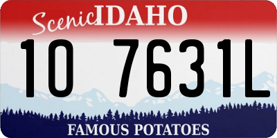 ID license plate 1O7631L