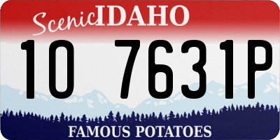 ID license plate 1O7631P