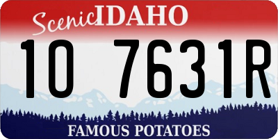 ID license plate 1O7631R