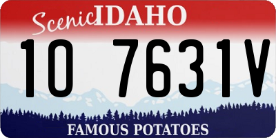 ID license plate 1O7631V