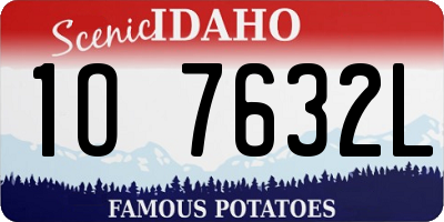 ID license plate 1O7632L