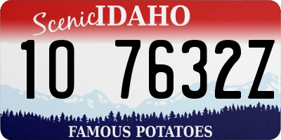 ID license plate 1O7632Z