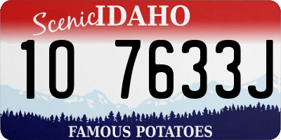 ID license plate 1O7633J
