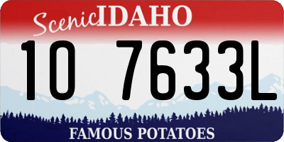 ID license plate 1O7633L