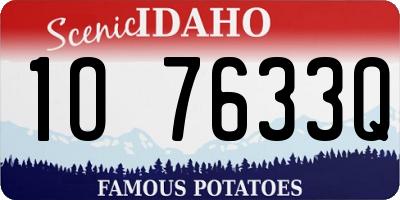ID license plate 1O7633Q